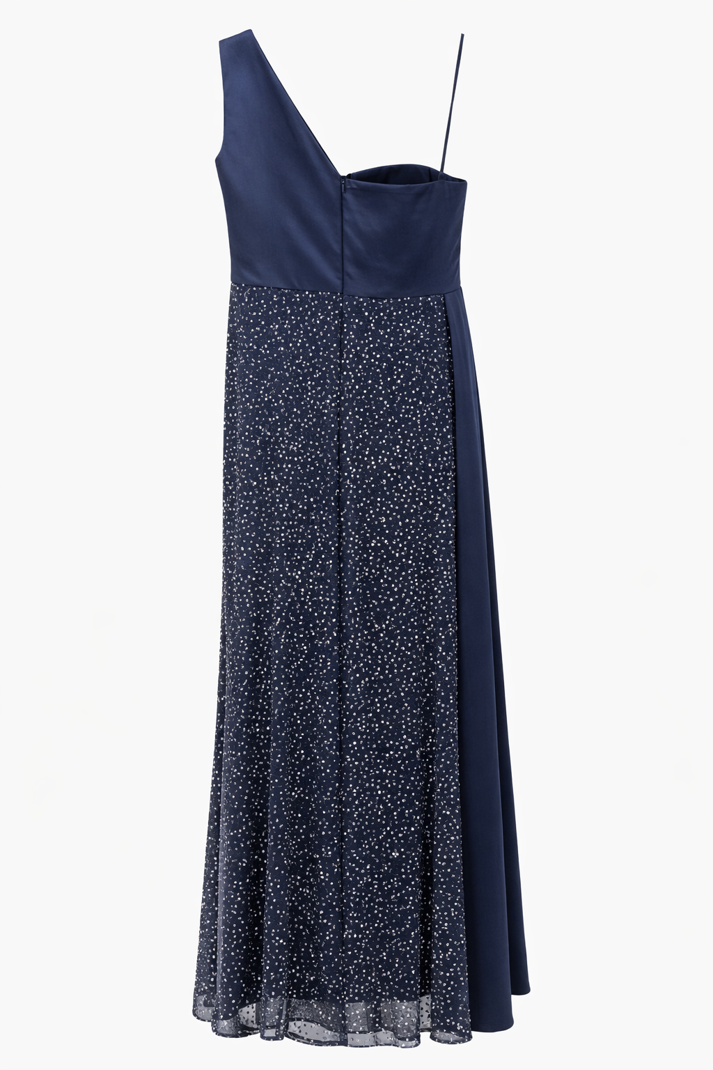 Tek Omuz Drapeli Şifon Abiye