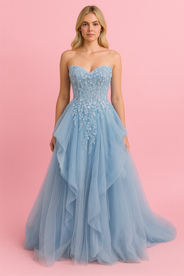 Buz Mavisi Çiçek Işıltısı Tasarımı